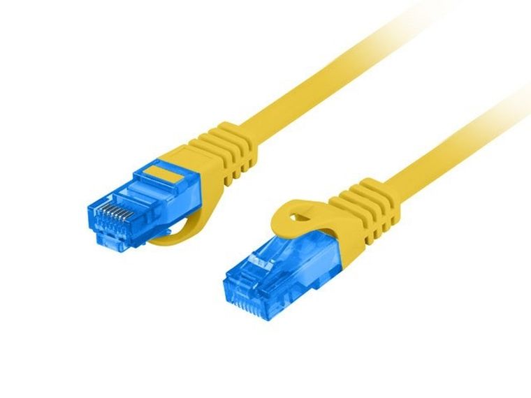 Lanberg, patchcord, S/FTP, kat. 6A, 3m, żółty