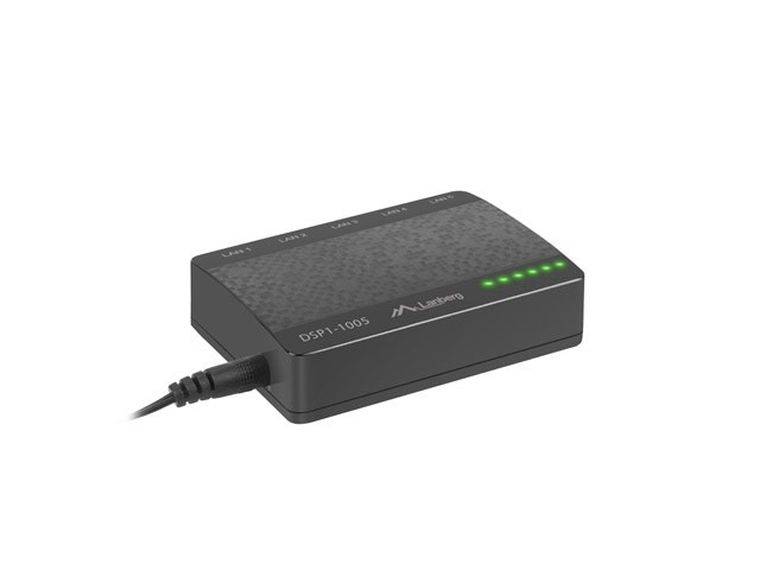 Lanberg, switch, DSP1-1005, 5x 10/100/1000Mbps