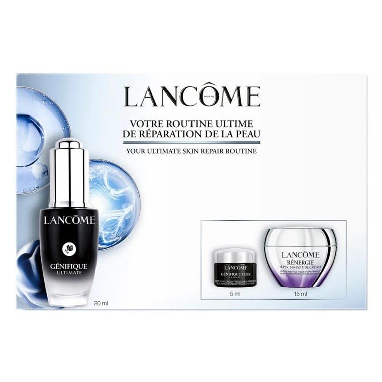 Lancome, Genifique Ultimate, zestaw: serum do twarzy, 20 ml + krem pod oczy, 5 ml + krem do twarzy, 15 ml