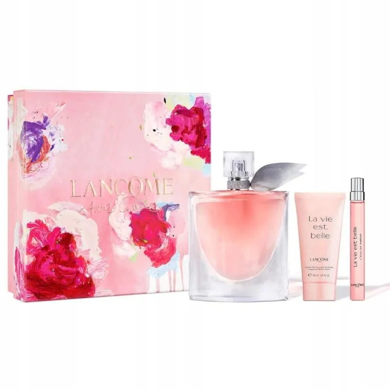 Lancome, La Vie Est Belle, zestaw: woda perfumowana, spray, 100 ml + woda perfumowana, spray, 10 ml + balsam do ciała, 50 ml