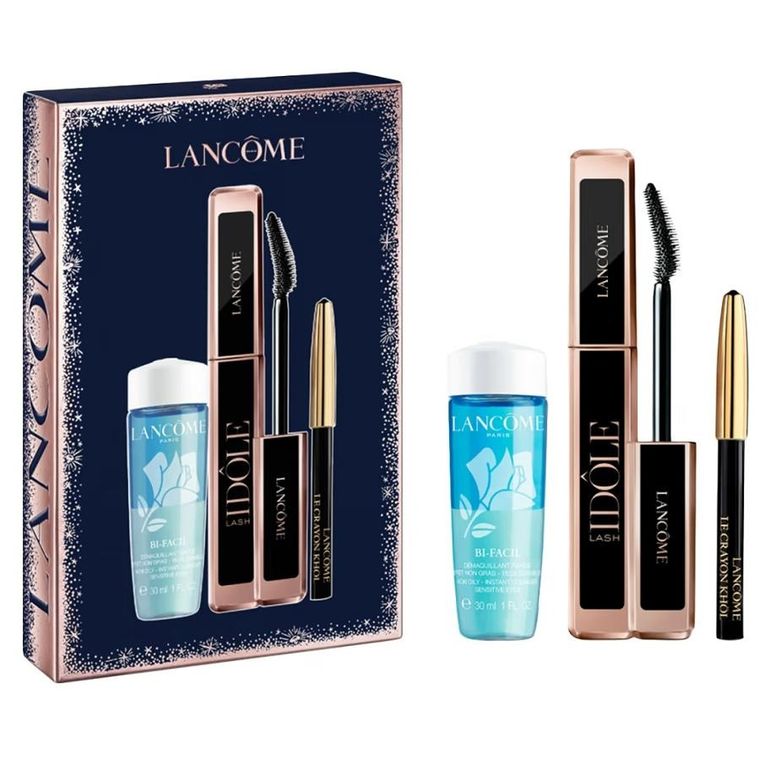 Lancome, Lash Idole Mascara Routine Gift Set, zestaw, tusz do rzęs, 01, 8 ml + mini kredka do oczu, 0.7g + płyn do demakijażu oczu, 30 ml