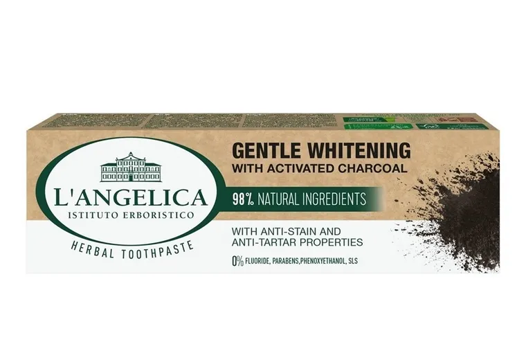 L'Angelica, Gentle Whitening, wybielająca pasta do zębów z węglem, 75 ml