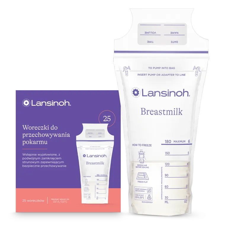 Lansinoh, Woreczki na pokarm, 25 szt.