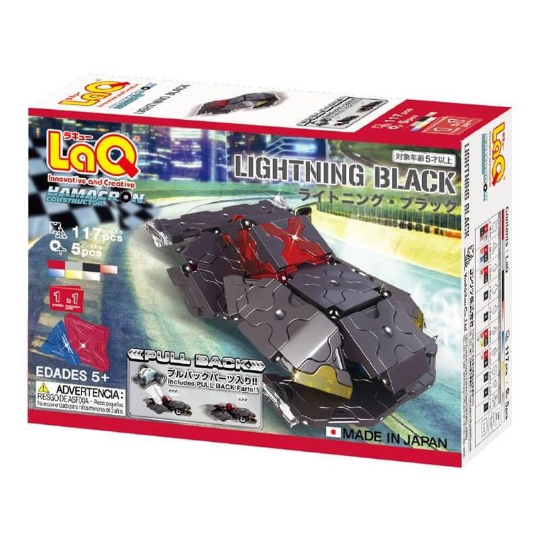 Laq, Hamacron Constructor, Lighting Black, klocki konstrukcyjne, 117 elementów