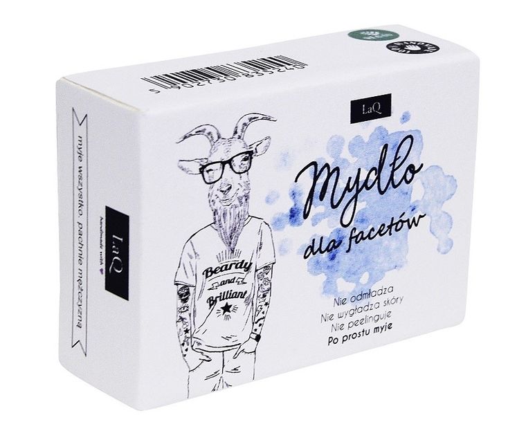 LaQ, mydło dla facetów z węglem aktywnym, 85 ml