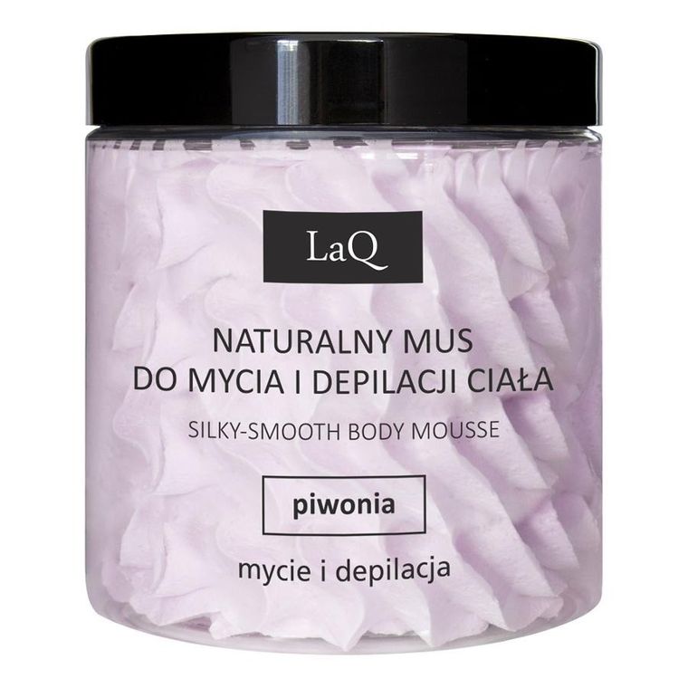 LaQ, naturalny mus do mycia i depilacji ciała, Piwonia, 250 ml
