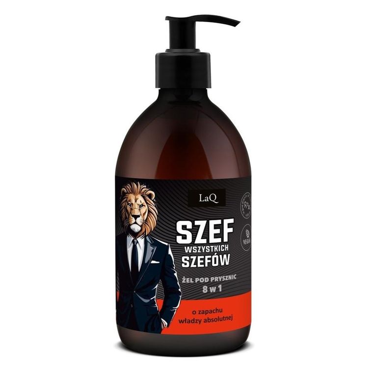 LaQ, żel pod prysznic dla mężczyzn 8w1, Szef Wszystkich Szefów, 500 ml