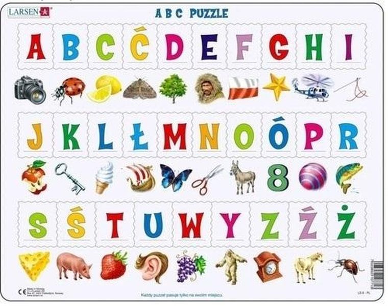 Larsen, Alfabet, puzzle ramkowe maxi
