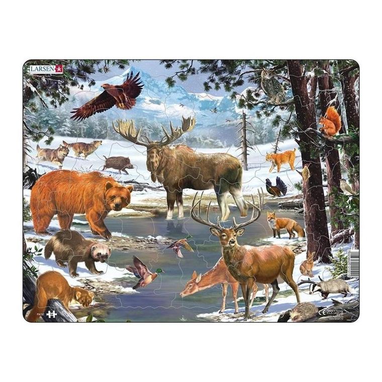 Larsen, Las północny, puzzle ramkowe maxi