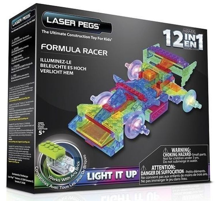 Laser Pegs, Zestaw klocków, Formula Racer 12 w 1, 121 elementów