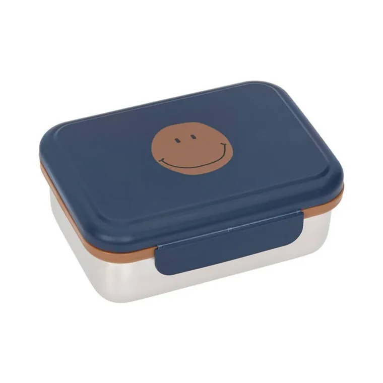 Lassig, Little Gang, lunchbox ze stali nierdzewnej, Smile Navy