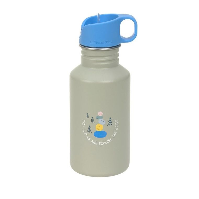 Lassig, Sunny Explorer, bidon ze stali nierdzewnej, Green/Blue, 500 ml