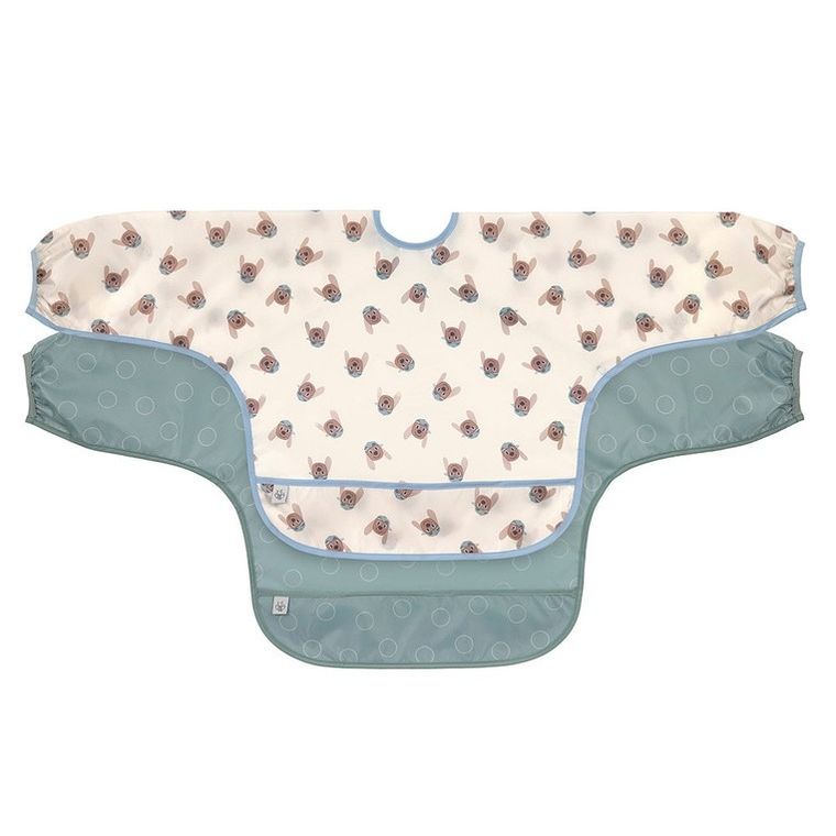 Lassig, Tiny Team, zestaw śliniaków z długim rękawem, piesek, 6m+