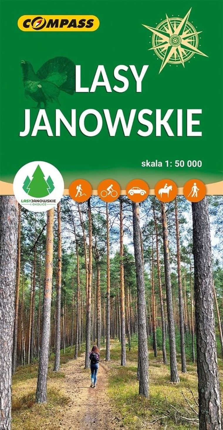 Lasy Janowskie. Mapa turystyczna w skali 1: 50 000