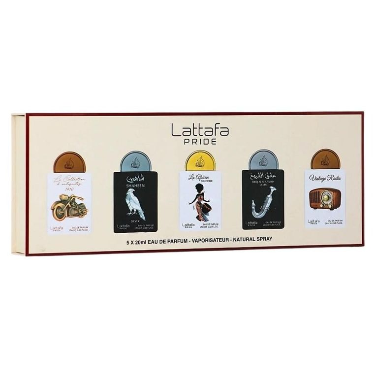 Lattafa, Pride Collection No.5, zestaw wody perfumowanej, 5-20 ml