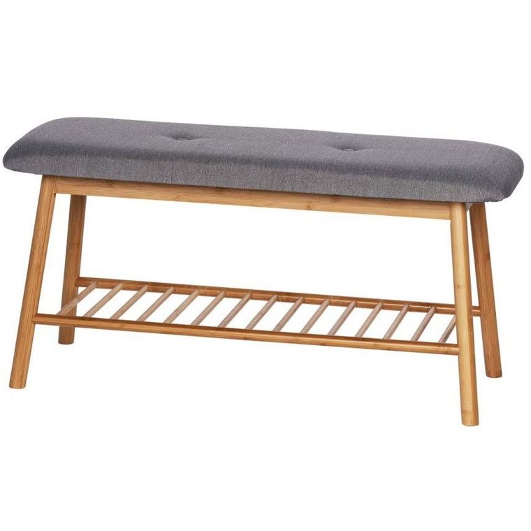 Ława do przedpokoju z półką na buty Bahrai, bambu, Sowa,