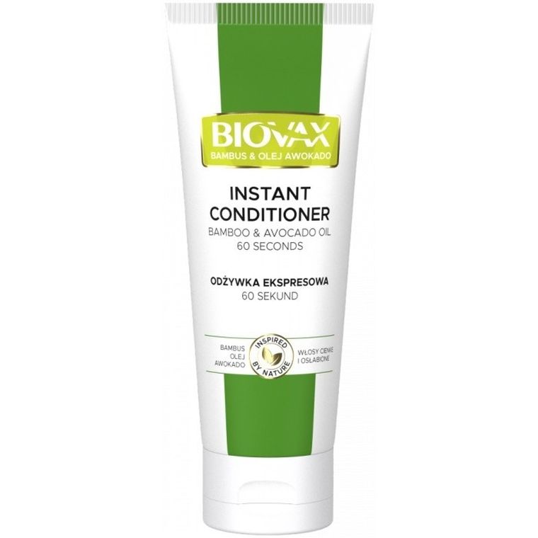 L`biotica, Biovax, Hair, odżywka do włosów ekspresowa, bambus & olej awokado, 200 ml