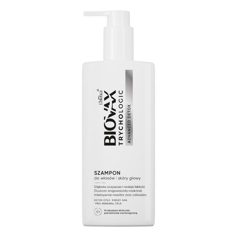 L`biotica Biovax Trychologic, szampon do włosów i skóry głowy advanced detox, 200 ml