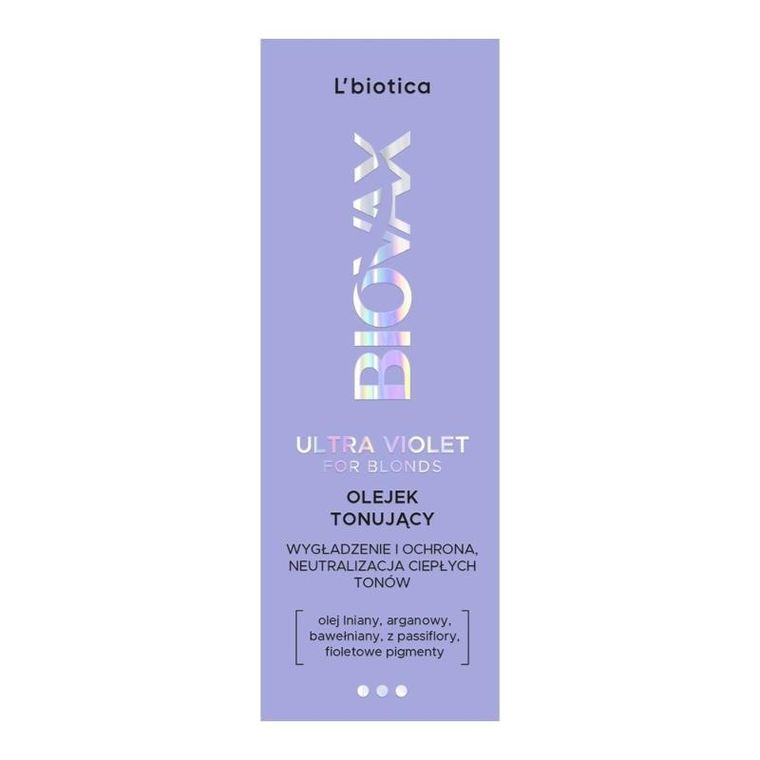 L`biotica, Biovax, Ultra Violet, olejek tonujący do włosów blond, 50 ml