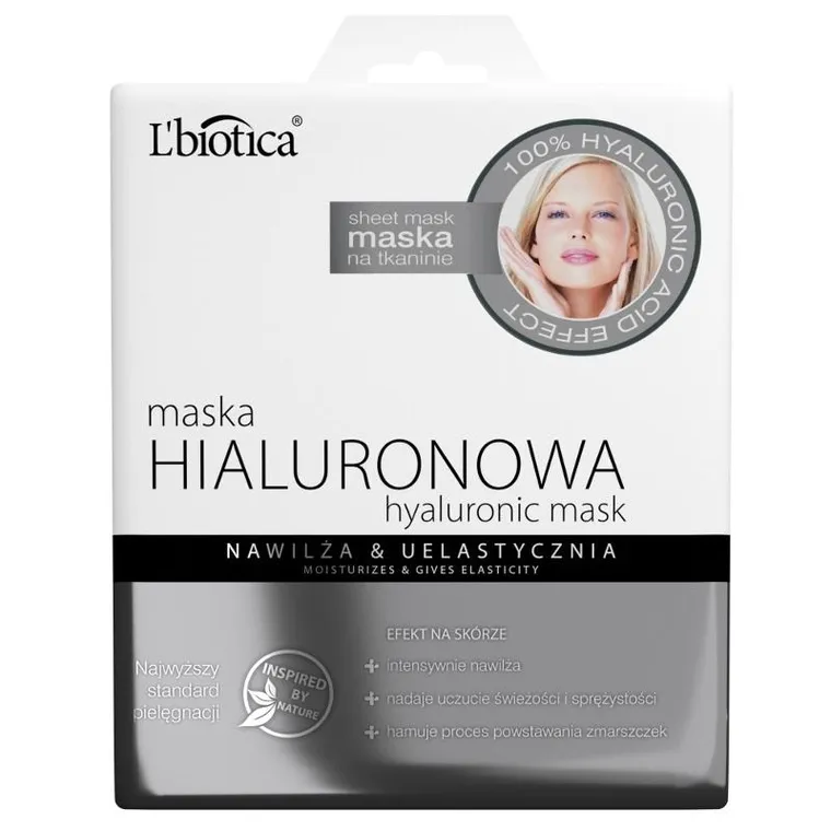 L`biotica maska hialuronowa na tkaninie - nawilża & uelastycznia, 23 ml