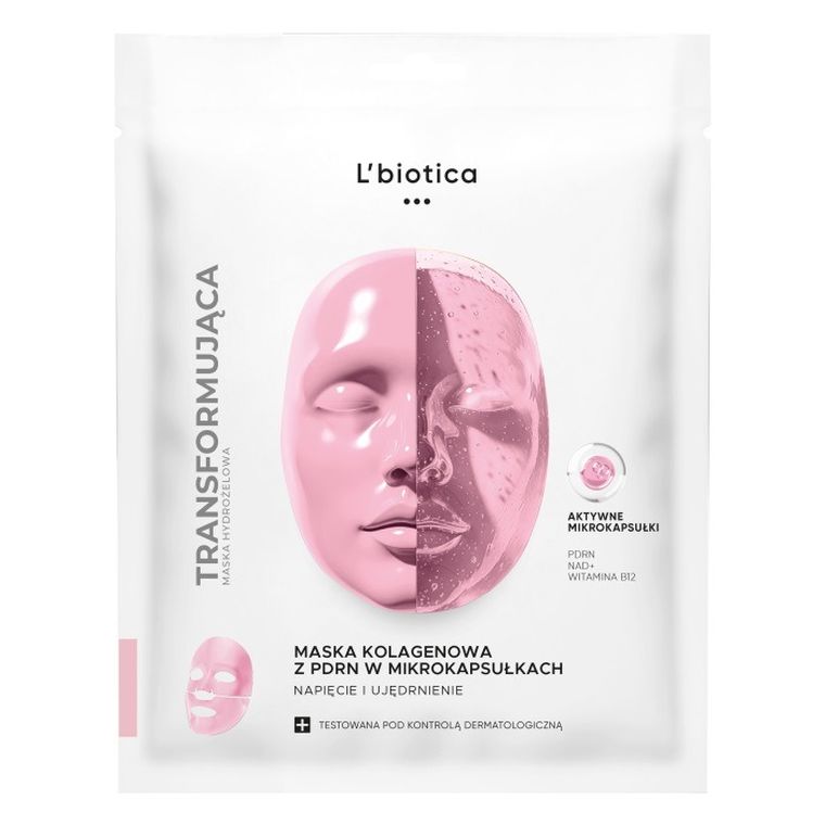L'biotica, maska kolagenowa z PDRN w mikrokapsułkach, napięcie i ujędrnienie, 1 szt.