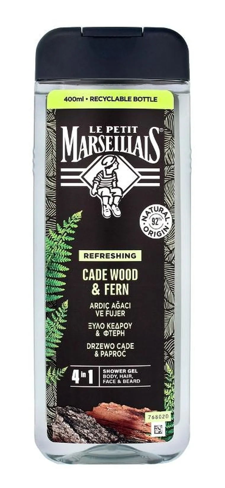 Le Petit Marseillais, żel pod prysznic 3w1, drzewo cade, 400 ml