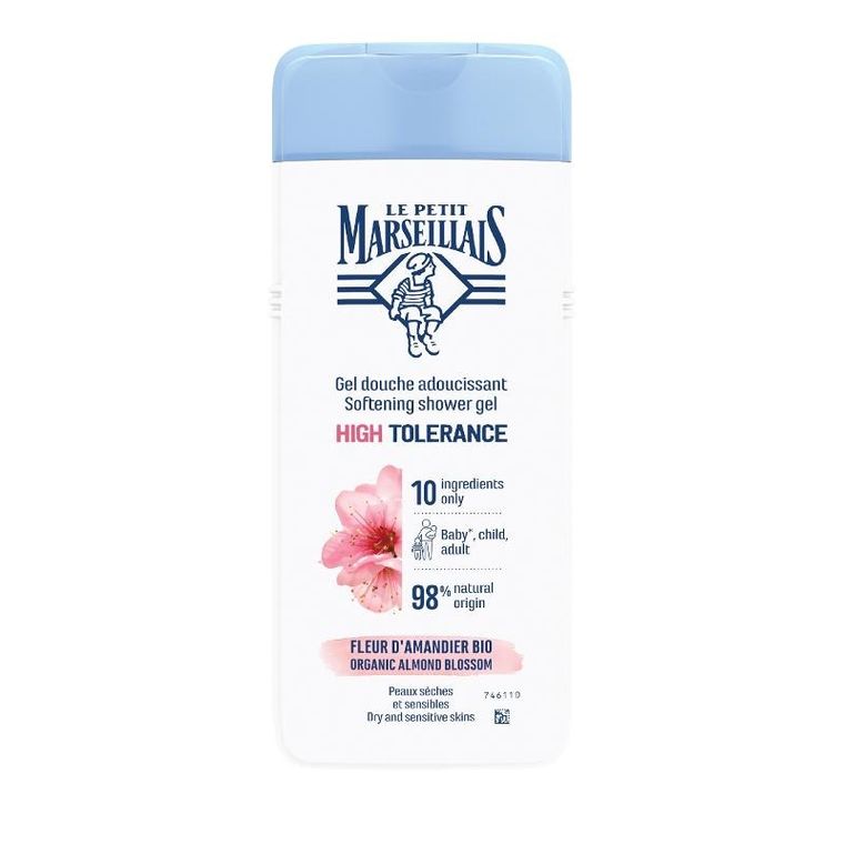 Le Petit Marseillais, żel pod prysznic, high tolerance, bio organic almond blossom, 400 ml