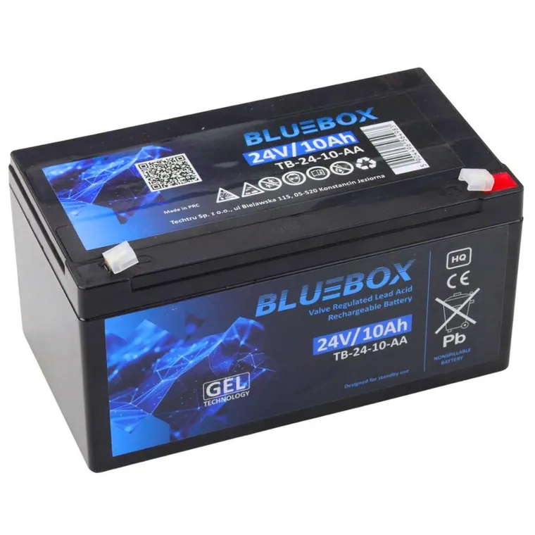 Lean Cars, bluebox akumulator żelowy vrla agm, 24v10ah do auta na akumulator
