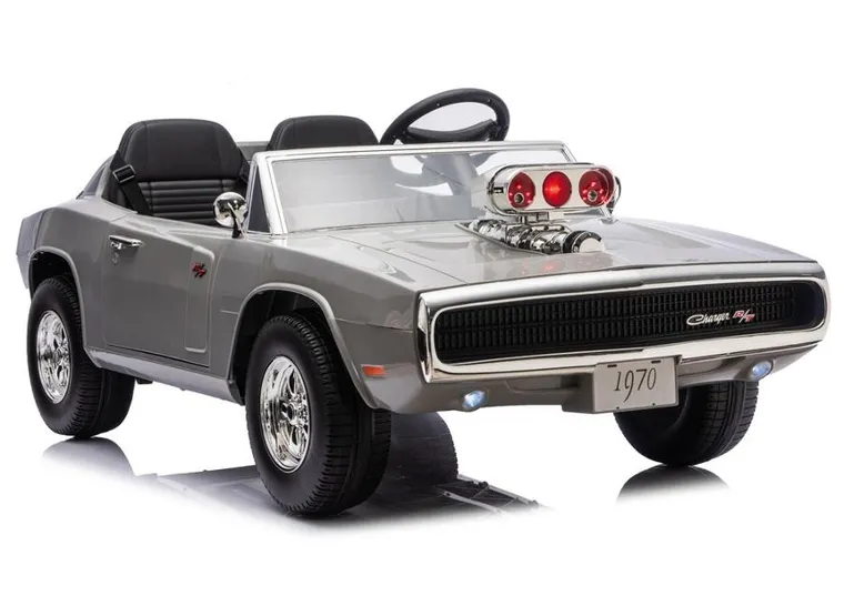 Lean Cars, Dodge Charger R/T, pojazd na akumulator, DLS-K12 24V7Ah, szary
