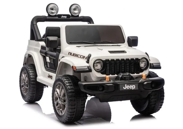 Lean Cars, Jeep Rubicon, pojazd na akumulator 4-4, DK-JWR556 4-200W 24V, biały