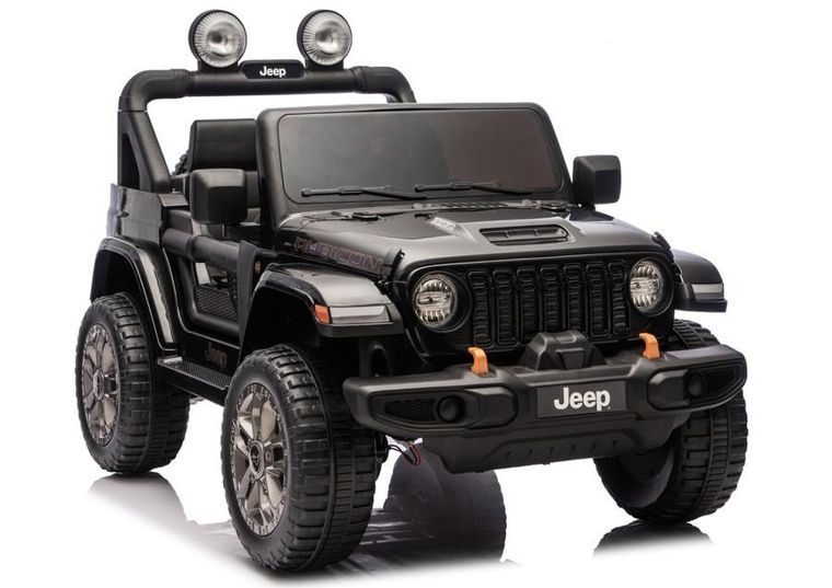 Lean Cars, Jeep Rubicon, pojazd na akumulator 4-4, DK-JWR556 4-200W 24V, czarny