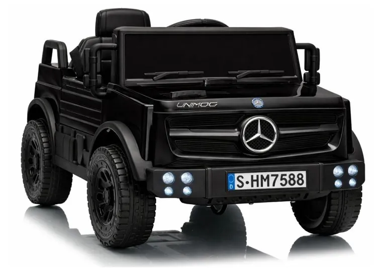 Lean Cars, Mercedes Unimog, pojazd na akumulator, HM7588 6V4Ah, czarny