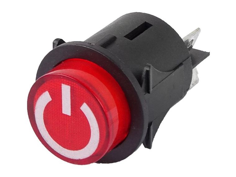 Lean Cars, przycisk włącznik on/off do auta na akumulator 4 pin