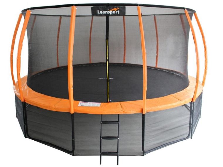 Lean Sport, Best, trampolina, 12ft, czarno-pomarańczowa