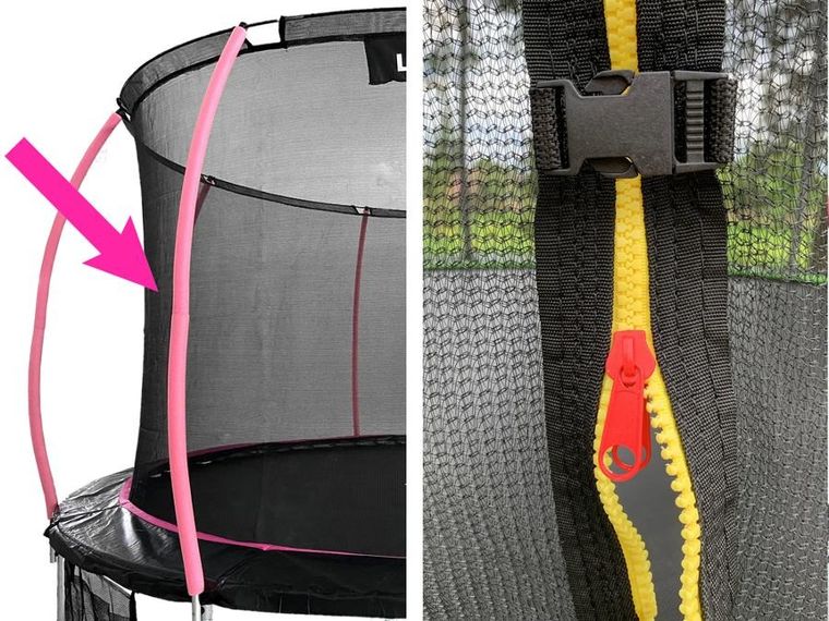 Lean Sport, Max, siatka wewnętrzna do trampoliny, 12ft, różowa