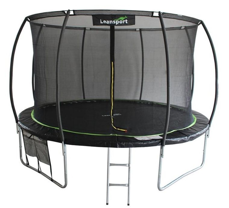 Lean Sport, Max, trampolina, 14ft, czarno-zielona
