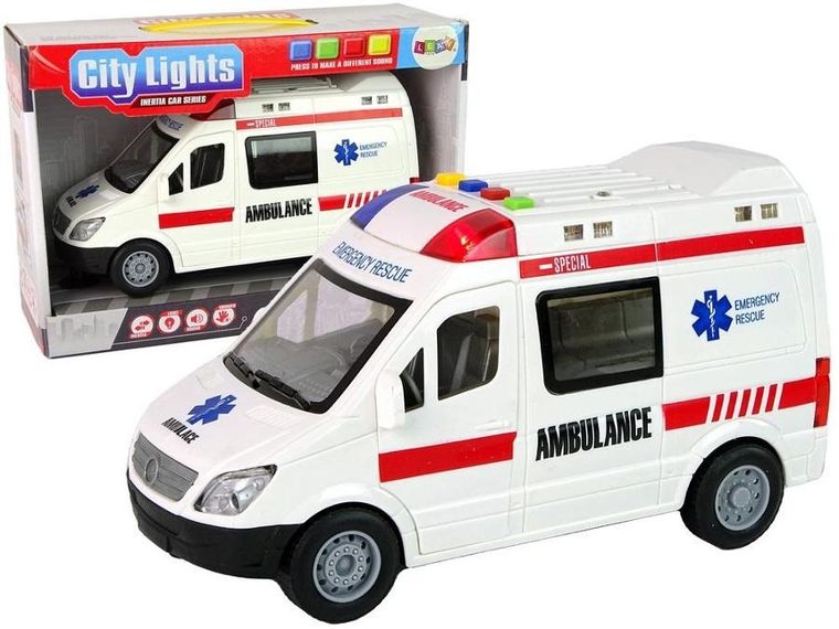 Lean Toys, Ambulans, pojazd ratunkowy z napędem frykcyjnym