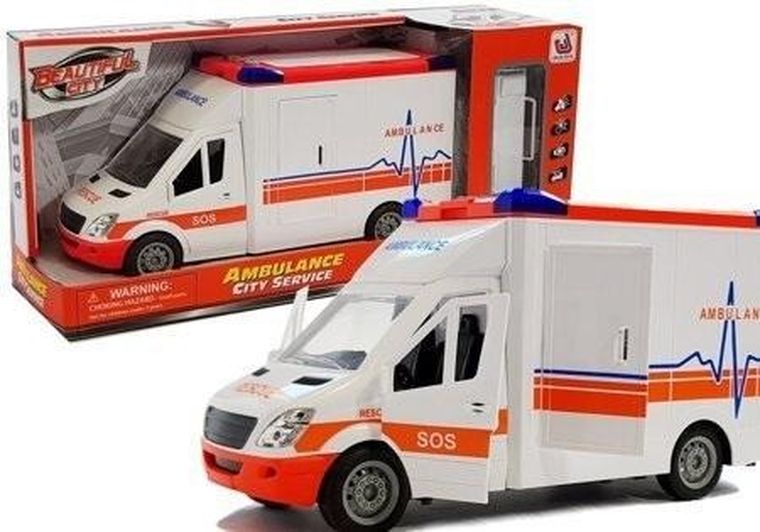 Lean Toys, Ambulans z noszami, pojazd interaktywny