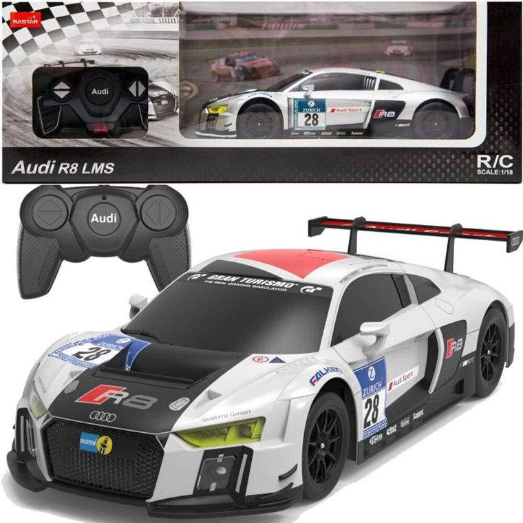 Lean Toys, Audi R8 LMS, pojazd zdalnie sterowany, 1:24, biały