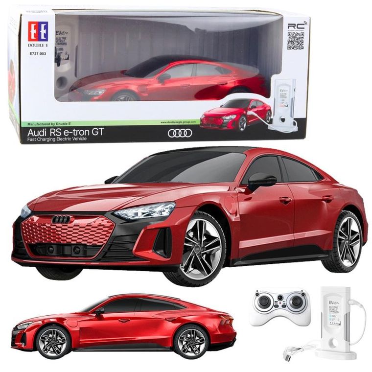 Lean Toys, Audi RS E-Tron GT, pojazd zdalnie sterowany, czerwony, 1:14