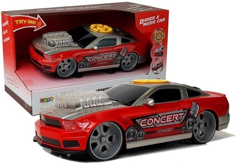 Lean Toys, auto DJ z panelem i głośnikiem, pojazd ze światłem i dźwiękiem