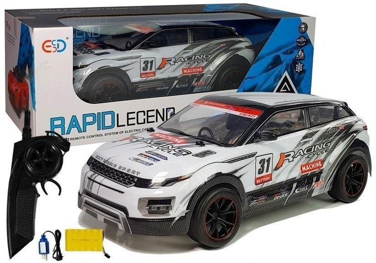 Lean Toys, auto rajdowe, pojazd zdalnie sterowany, 1:10, biały