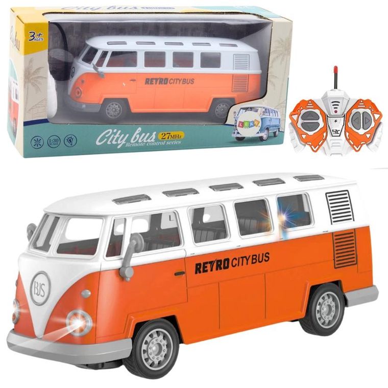 Lean Toys, autobus retro, pojazd zdalnie sterowany, 1:30