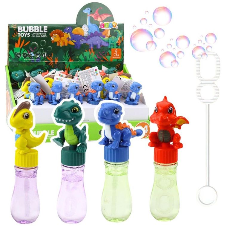 Lean Toys, bańki mydlane, ruchomy dinozaur, 14 cm, 1 szt.