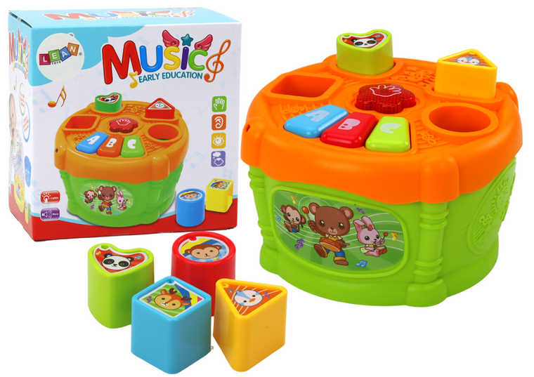 Lean Toys, bębenek interaktywny, sorter
