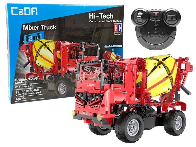 Lean Toys, Betoniarka, klocki konstrukcyjne, pojazd zdalnie sterowany