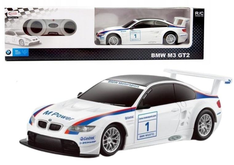 Lean Toys, BMW M3 GT2, pojazd zdalnie sterowany, 1:24, białe
