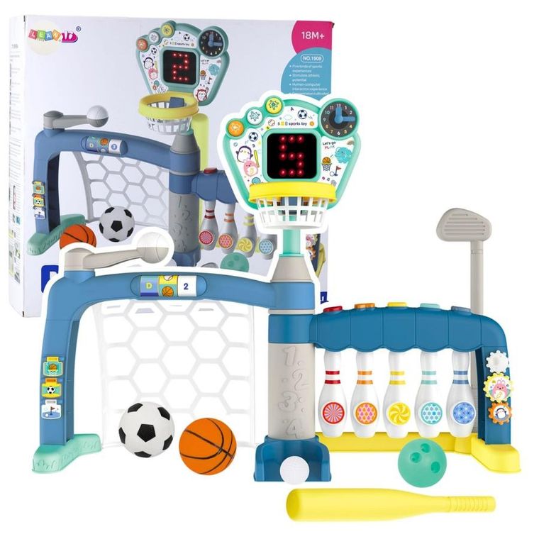Lean Toys, bramka dla malucha, tablica led, zestaw 5w1