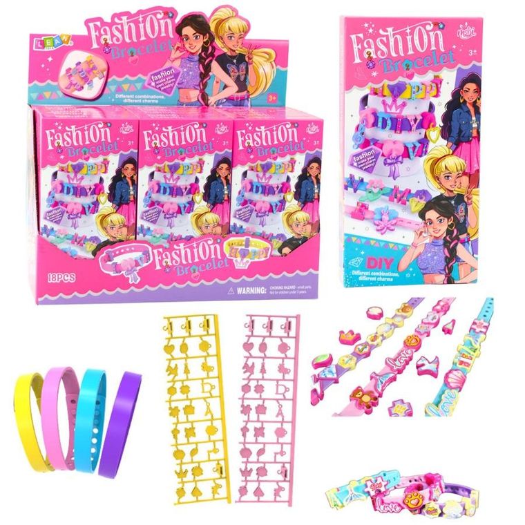 Lean Toys, bransoletki DIY, zawieszki wzory litery