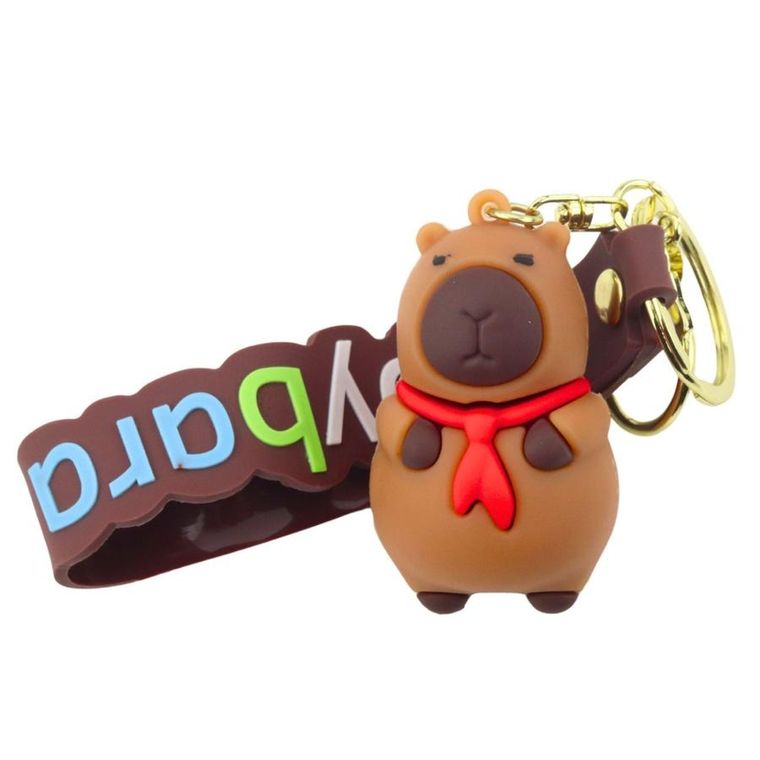 Lean Toys, brelok figurka, Kapibara z czerwoną chustką